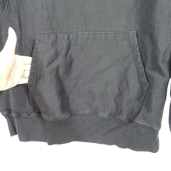 Champion Reverse Weave Black Pullover Hoodie Sweatshirt Men Size L - Picture 3 of 11